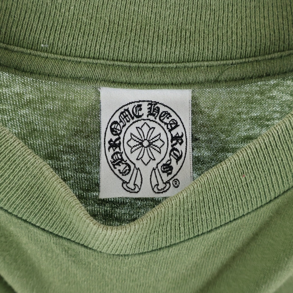 CHROME HEARTS(クロムハーツ) Vertical Log S/S Tee ヴァーティカルロゴ クルーネック半袖Tシャツ カットソー グリーン