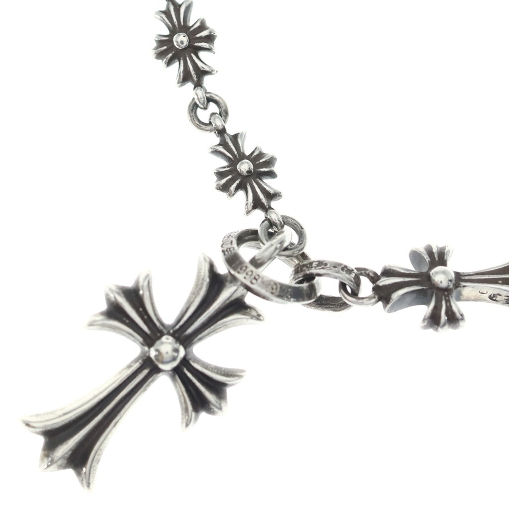 CHROME HEARTS(クロムハーツ) CHKE CHN TNYE W CH CRS タイニーE チョークチェーン ロザリオ ネックレス シルバー