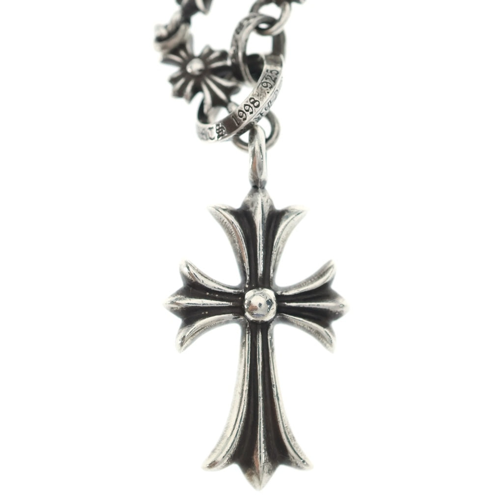 CHROME HEARTS(クロムハーツ) CHKE CHN TNYE W CH CRS タイニーE チョークチェーン ロザリオ ネックレス シルバー