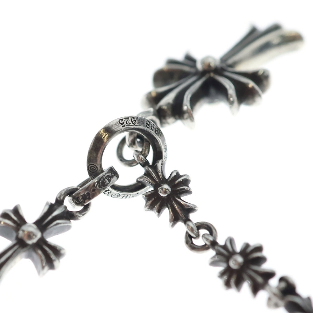 CHROME HEARTS(クロムハーツ) CHKE CHN TNYE W CH CRS タイニーE チョークチェーン ロザリオ ネックレス シルバー