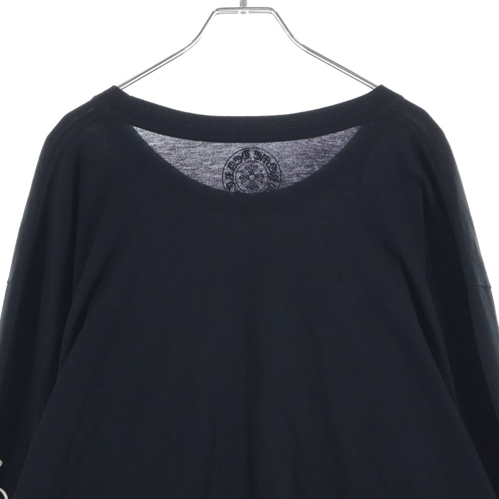 CHROME HEARTS(クロムハーツ) CH L/S T-SHIRT アームフローラル バックホースシュープリント 長袖Tシャツ ロンT ブラック