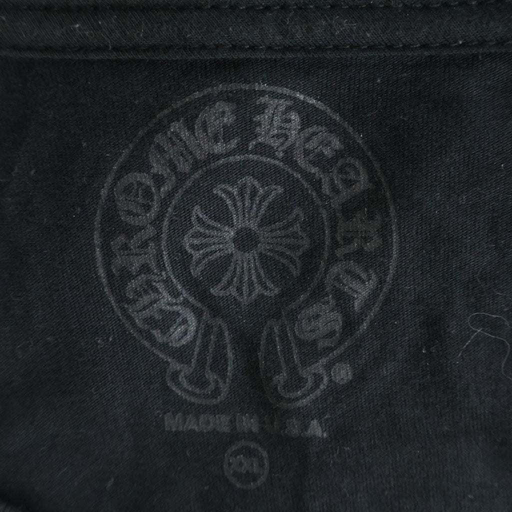 CHROME HEARTS(クロムハーツ) CH L/S T-SHIRT アームフローラル バックホースシュープリント 長袖Tシャツ ロンT ブラック
