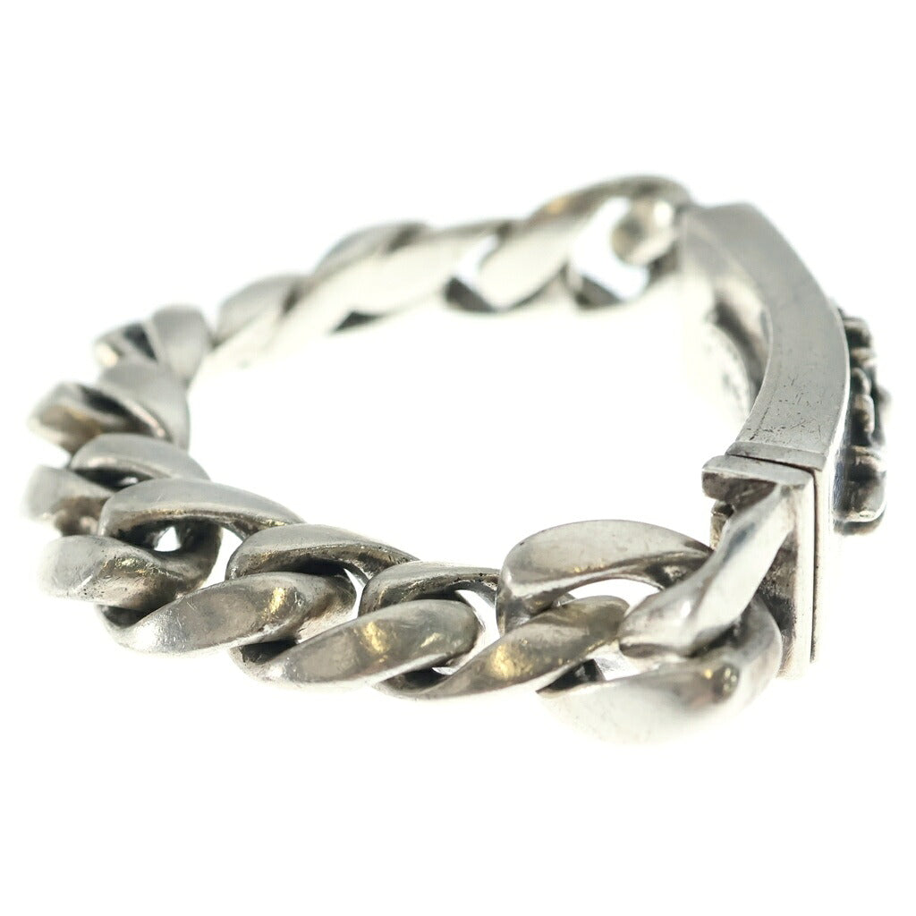 CHROME HEARTS(クロムハーツ) ID FLORAL CRS フローラルクロスIDクラシックリンク ブレスレット 11LINK シルバー BCA164