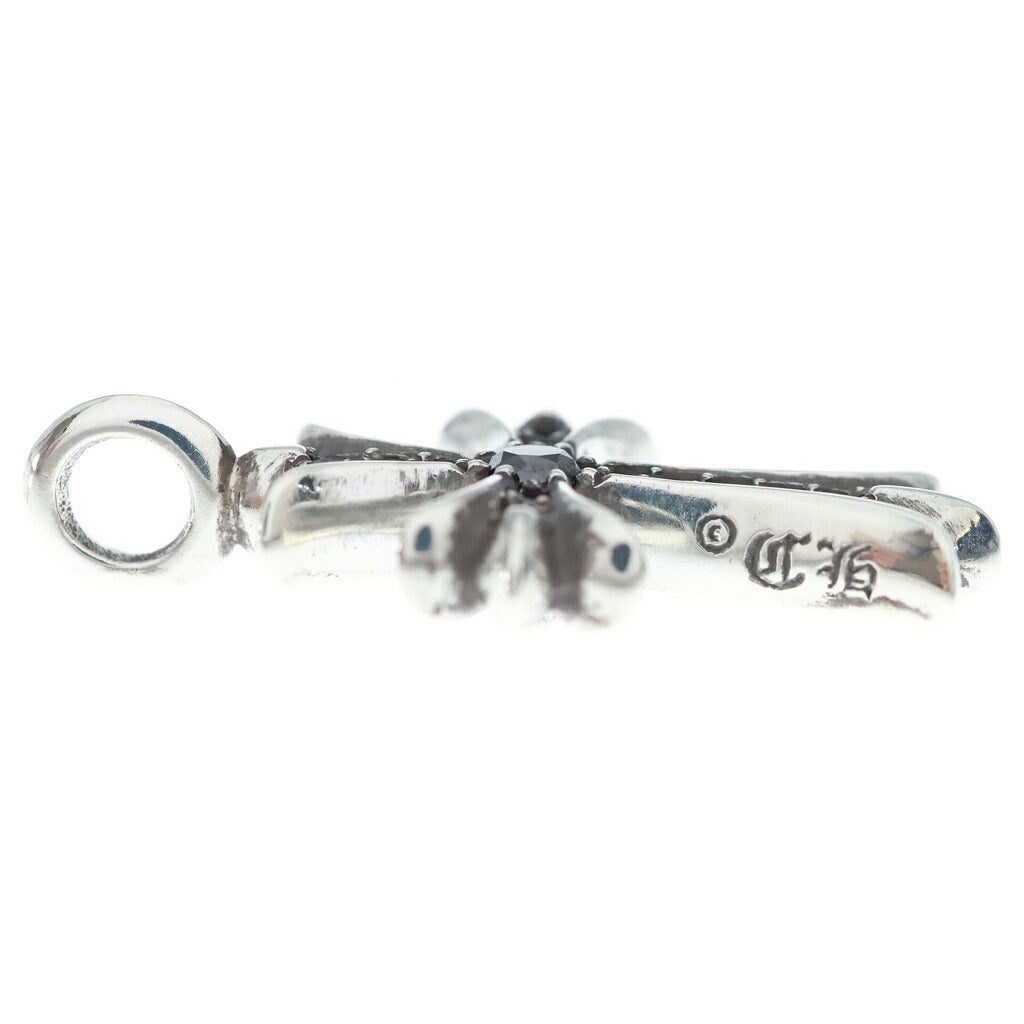 CHROME HEARTS(クロムハーツ) TNY CRSF P/B DIA タイニーファットクロス PAVEブラックダイヤ ペンダントトップ シルバー
