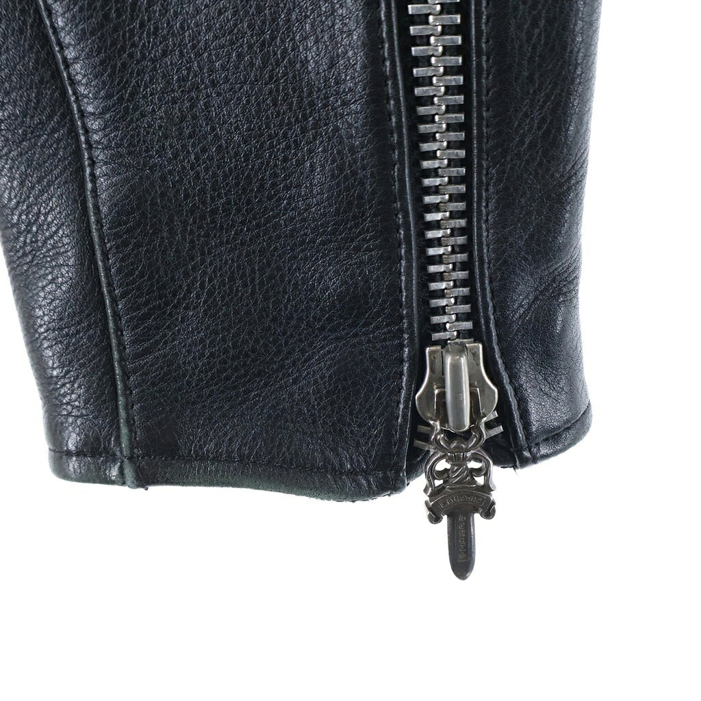 CHROME HEARTS(クロムハーツ) RACING2 レーシング2 ダガージップシングルライダースレザージャケット ブラック