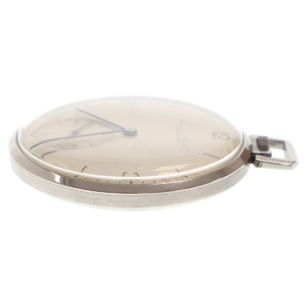 IWC(アイダブリューシー) 懐中時計 白文字盤 SS/手巻き ステンレス スモールセコンド ポケットウォッチ アンティーク
