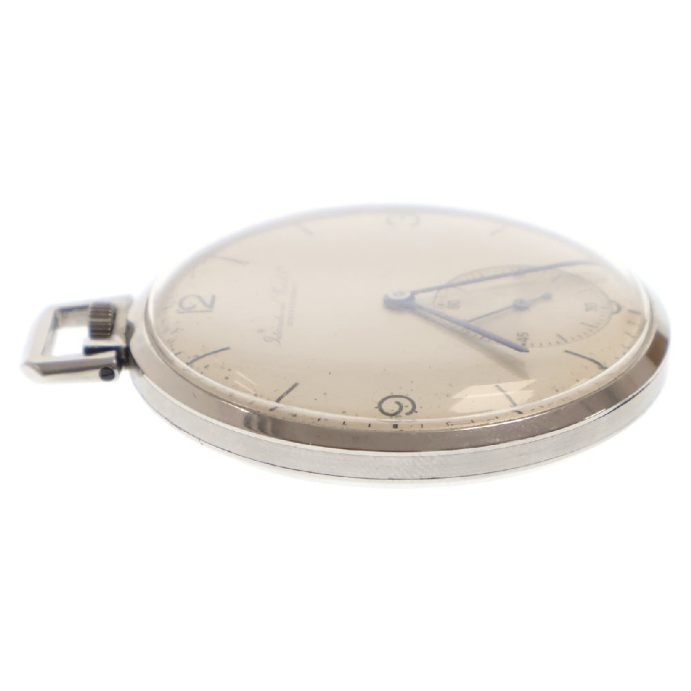 IWC(アイダブリューシー) 懐中時計 白文字盤 SS/手巻き ステンレス スモールセコンド ポケットウォッチ アンティーク