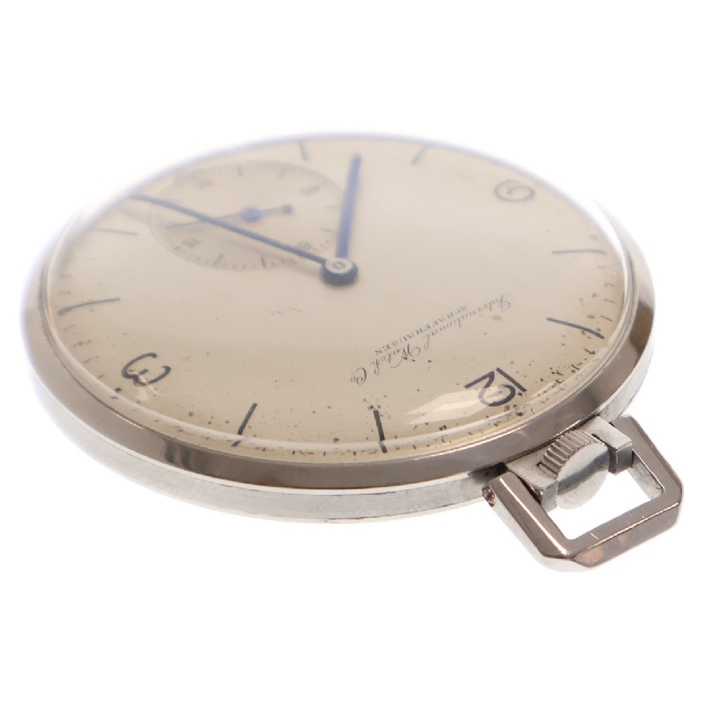 IWC(アイダブリューシー) 懐中時計 白文字盤 SS/手巻き ステンレス スモールセコンド ポケットウォッチ アンティーク