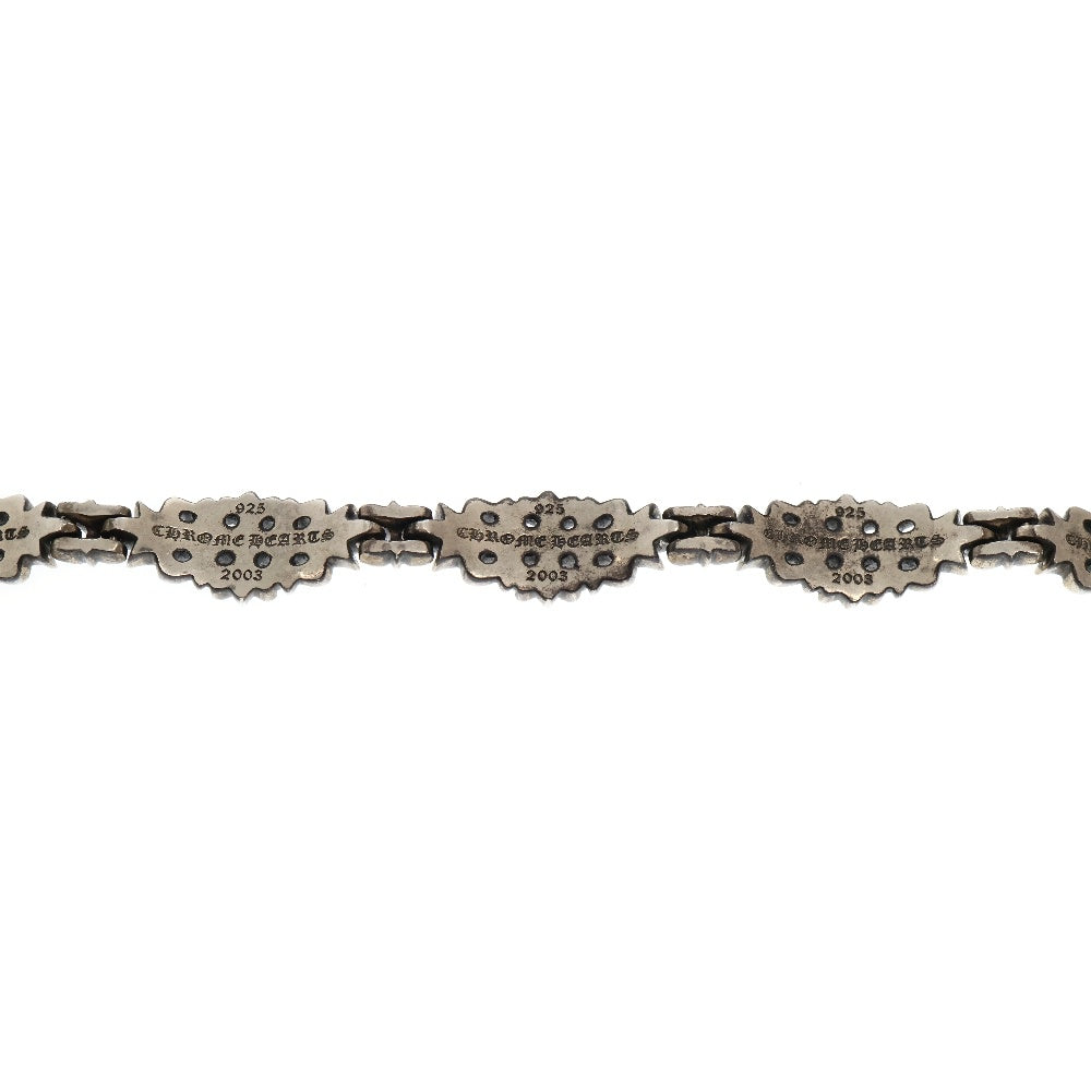 CHROME HEARTS(クロムハーツ) 6LINK FLRL CRS LINK PD フローラルクロスリンク ブレスレット パヴェダイヤ 925 シルバー 6連