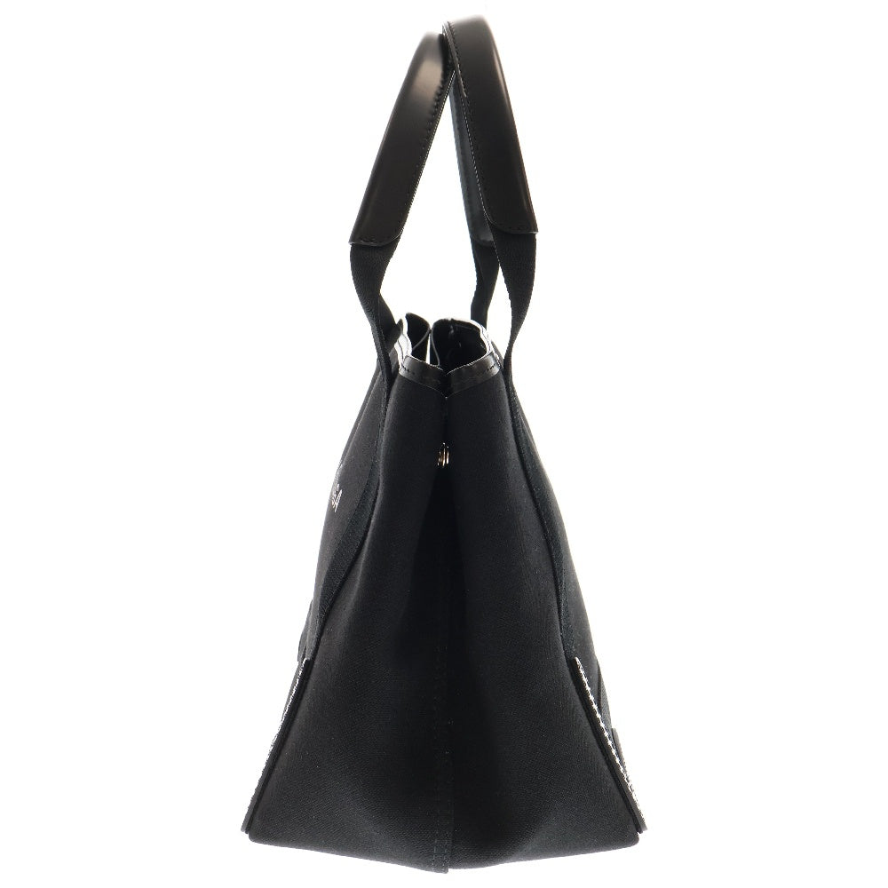 BALENCIAGA(バレンシアガ) ネイビーカバス S ハンドバッグ ブラック キャンバス×レザー トートバッグ 339933