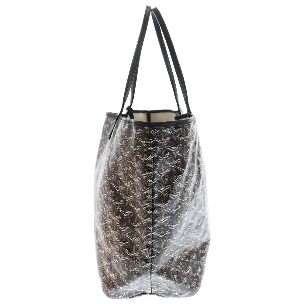 GOYARD(ゴヤール) サンルイ PM トートバック ブラック×ブラウン PVC×レザー ハンドバッグ