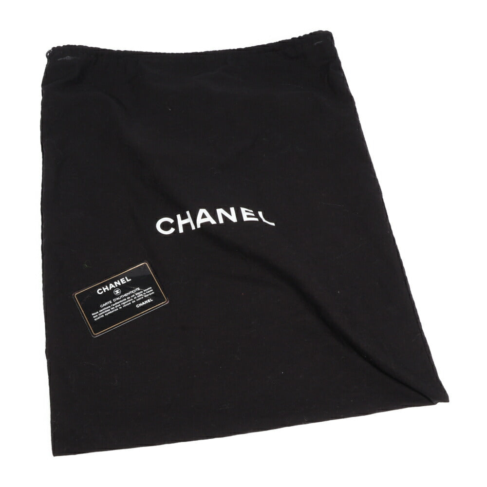 CHANEL(シャネル) デカマトラッセ33 ダブルフラップ ダブルチェーン ショルダーバッグ ブラック ラムスキン ゴールド金具