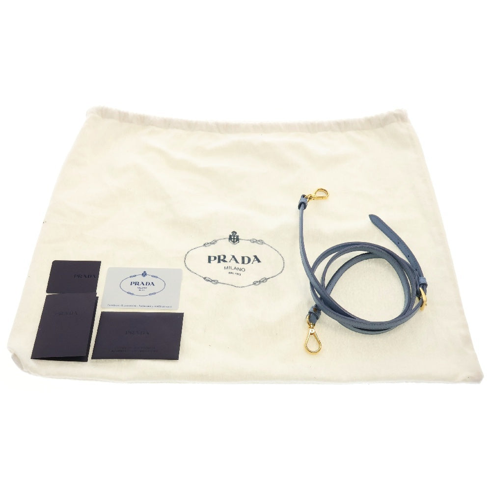 PRADA(プラダ) プロムナード スモール 2wayハンドバッグ ライトブルー レザー ショルダーバッグ サフィアーノ BL0838