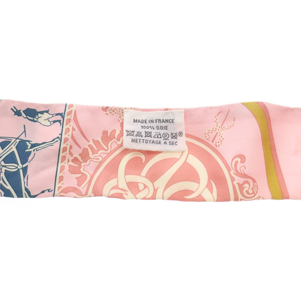 HERMES(エルメス) ツイリー ローズペール ヴェール オークル スカーフ シルク ピンク