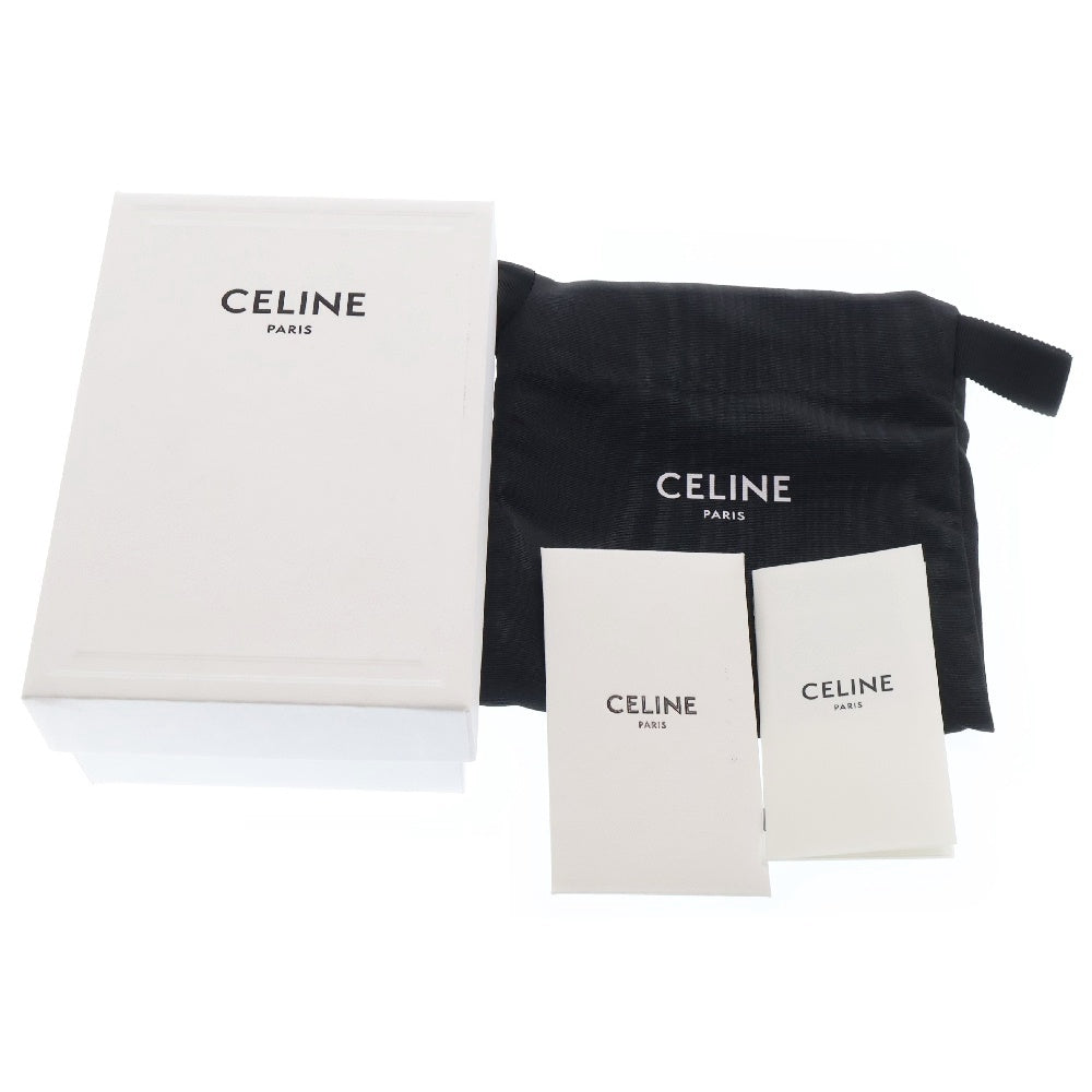 CELINE(セリーヌ) スモールトリフォールドウォレット 三つ折り財布 グレー レザー ぺブル