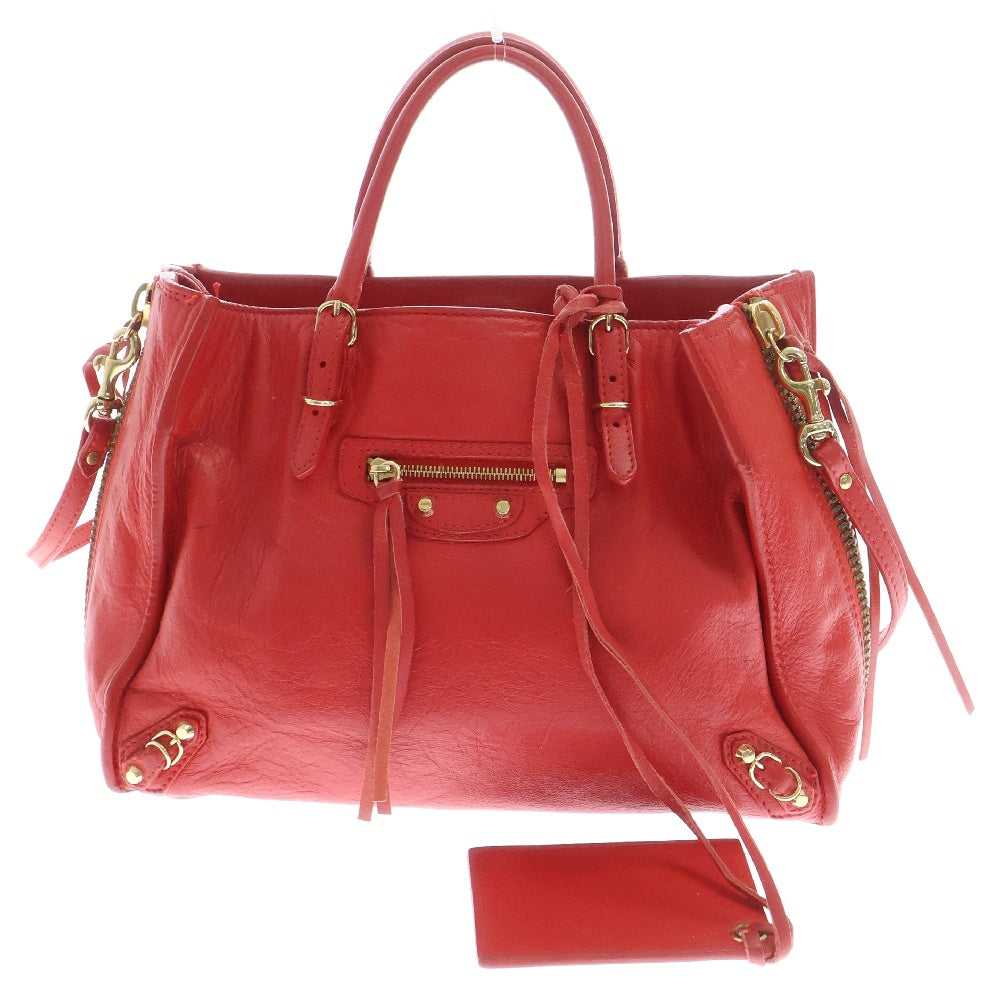 BALENCIAGA(バレンシアガ) THE PAPER ペーパー A6 2WAYハンドバッグ レッド 370926
