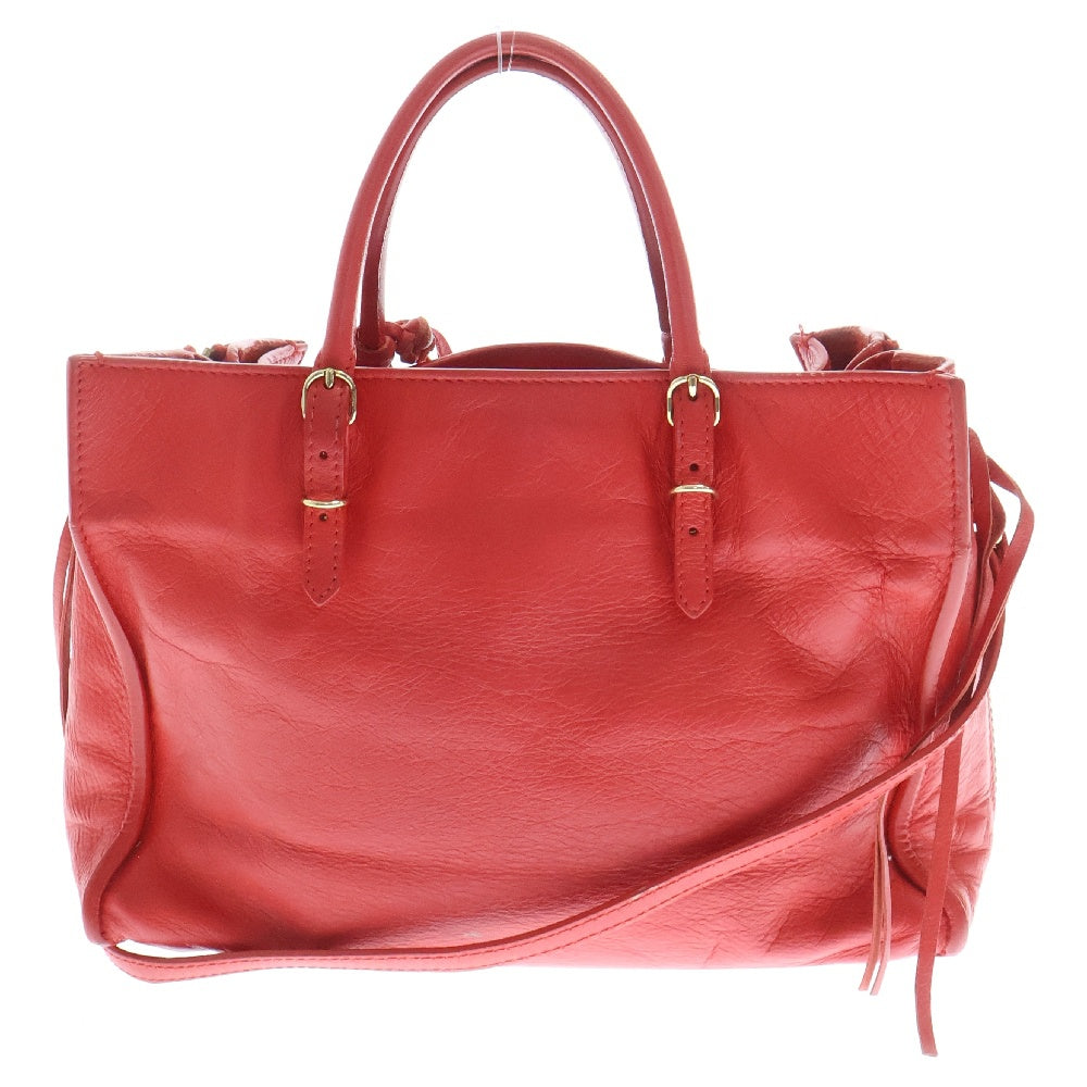 BALENCIAGA(バレンシアガ) THE PAPER ペーパー A6 2WAYハンドバッグ レッド 370926
