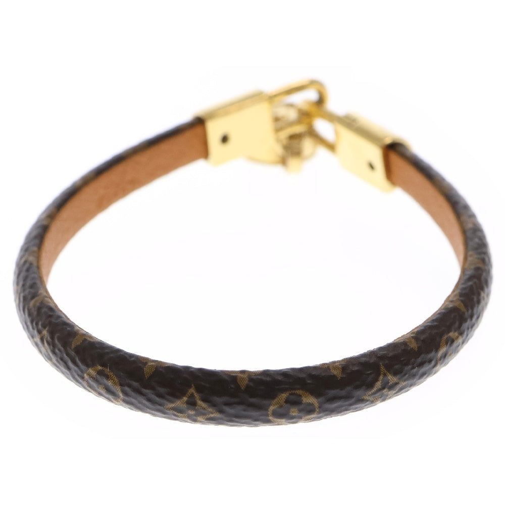 LOUIS VUITTON(ルイヴィトン) ブラスレ・LV トリビュート チャーム付 モノグラム レザー ブレスレット ブラウン レディース M6442E