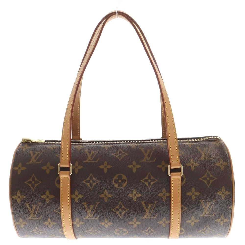 LOUIS VUITTON(ルイヴィトン) モノグラム パピヨン30 ハンドバック ブラウン ゴールド金具 レザー×PVC ポーチ付きM51385