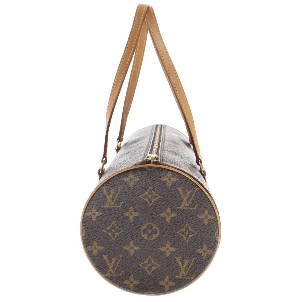 LOUIS VUITTON(ルイヴィトン) モノグラム パピヨン30 ハンドバック ブラウン ゴールド金具 レザー×PVC ポーチ付きM51385