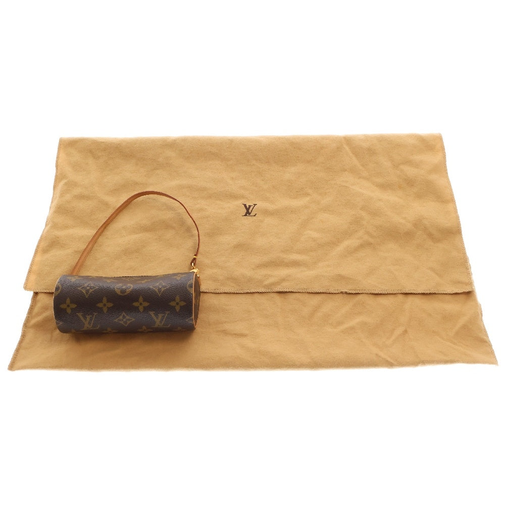 LOUIS VUITTON(ルイヴィトン) モノグラム パピヨン30 ハンドバック ブラウン ゴールド金具 レザー×PVC ポーチ付きM51385