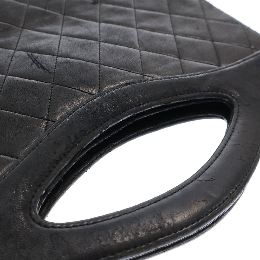 CHANEL(シャネル) マトラッセ ココマーク ターンロック ハンドバッグ ブラック ラムスキン ゴールド金具 ヴィンテージ