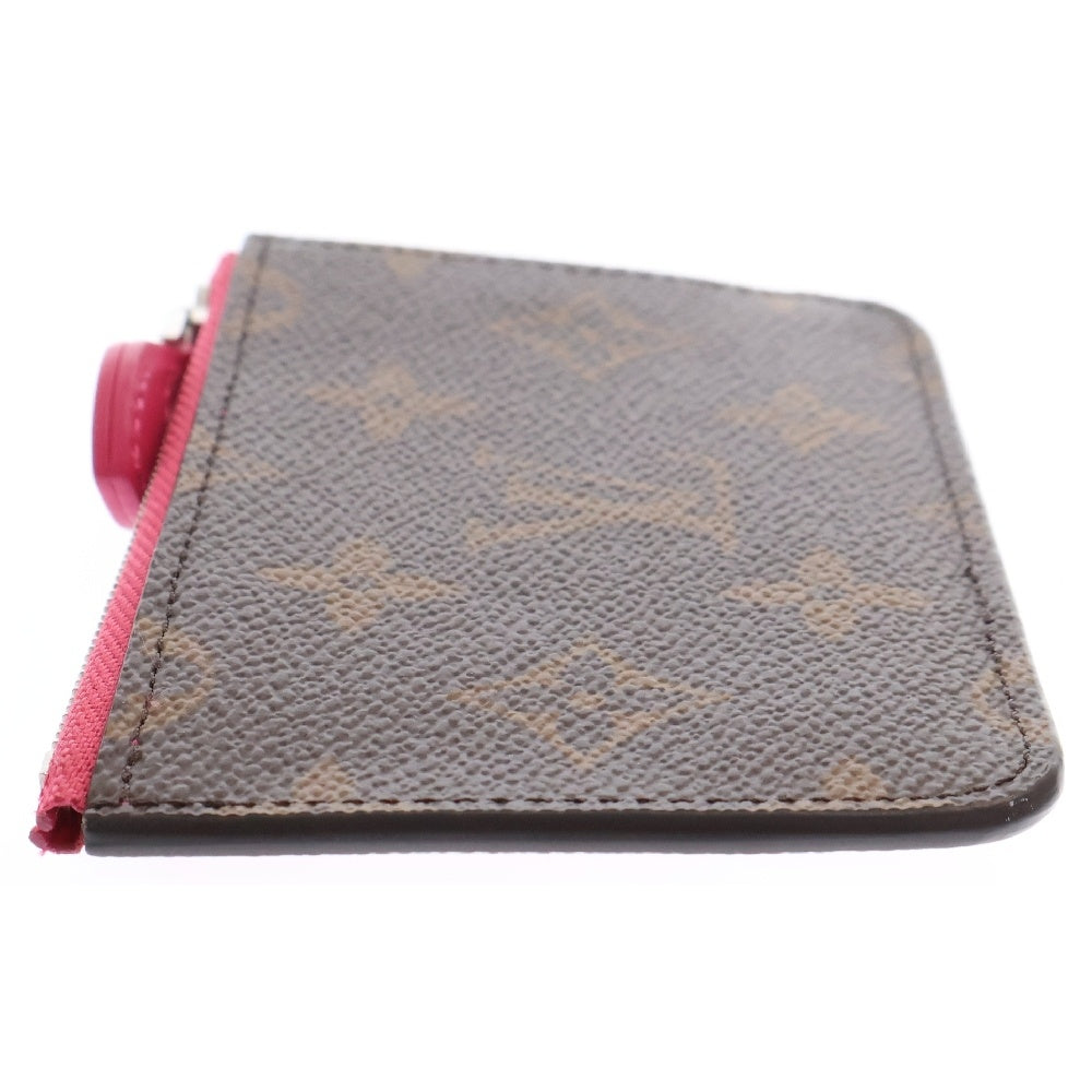 LOUIS VUITTON(ルイヴィトン) モノグラム ポルト カルトロミー レザーカードケース ブラウン×ピンク M12386