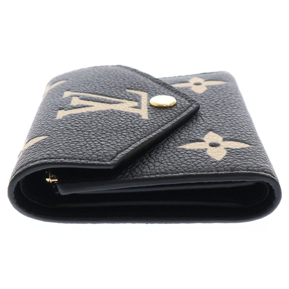 LOUIS VUITTON(ルイヴィトン) モノグラム アンプラント ポルトフォイユ ヴィクトリーヌ レザー コンパクトウォレット 三つ折り財布 ブラック M80968