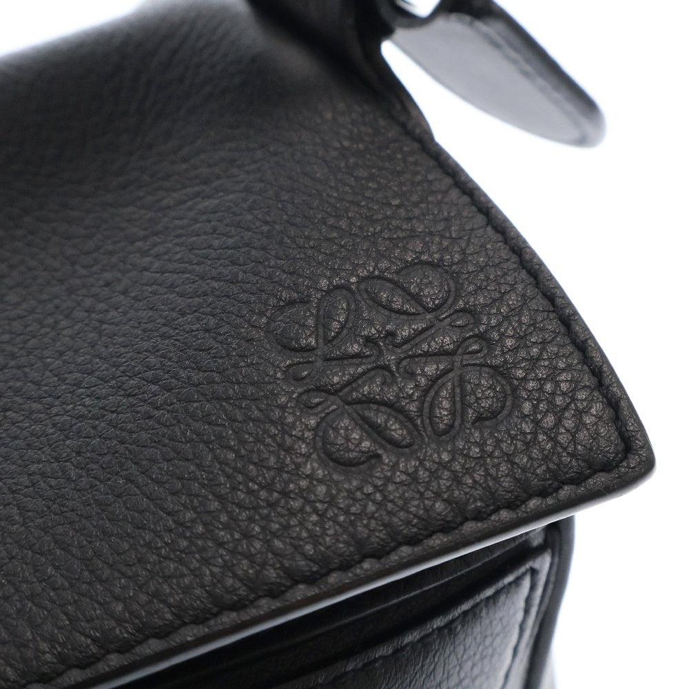LOEWE(ロエベ) パズルバッグ スモール ブラック レザー 2WAY ショルダーバッグ ハンドバッグ