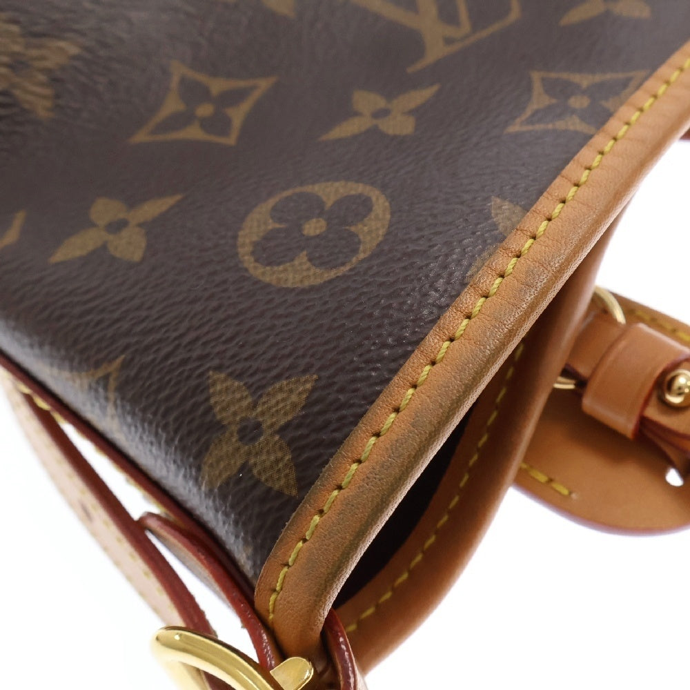 LOUIS VUITTON(ルイヴィトン) モノグラム キャリオールNM PM レザーショルダーバッグ ブラウン M46203