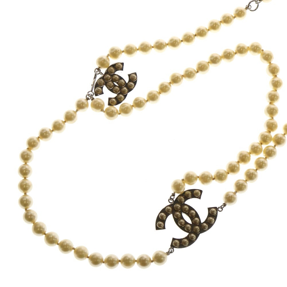CHANEL(シャネル) ココマーク パール ベルト メタル シルバー レディース