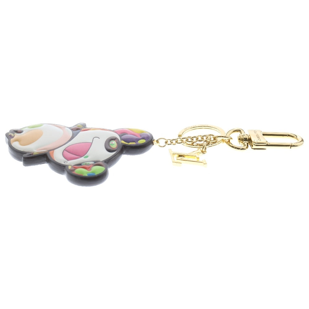 LOUIS VUITTON(ルイヴィトン) キーホルダー スーパーフラット キーリング ブラウン×ゴールド ゴールド金具 M02467
