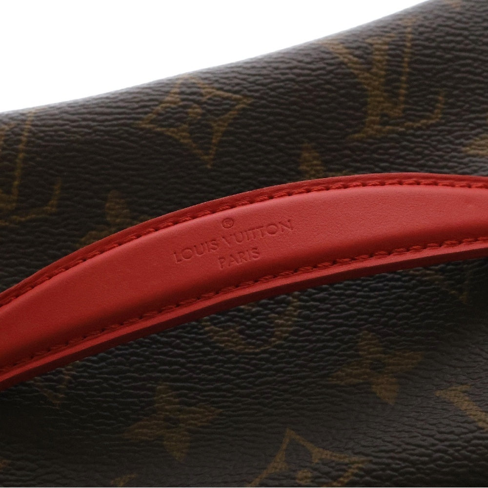 LOUIS VUITTON(ルイヴィトン) モノグラムマカサー ニースBB レザー バニティバッグ コスメケース ブラウン×レッド レディース M46766