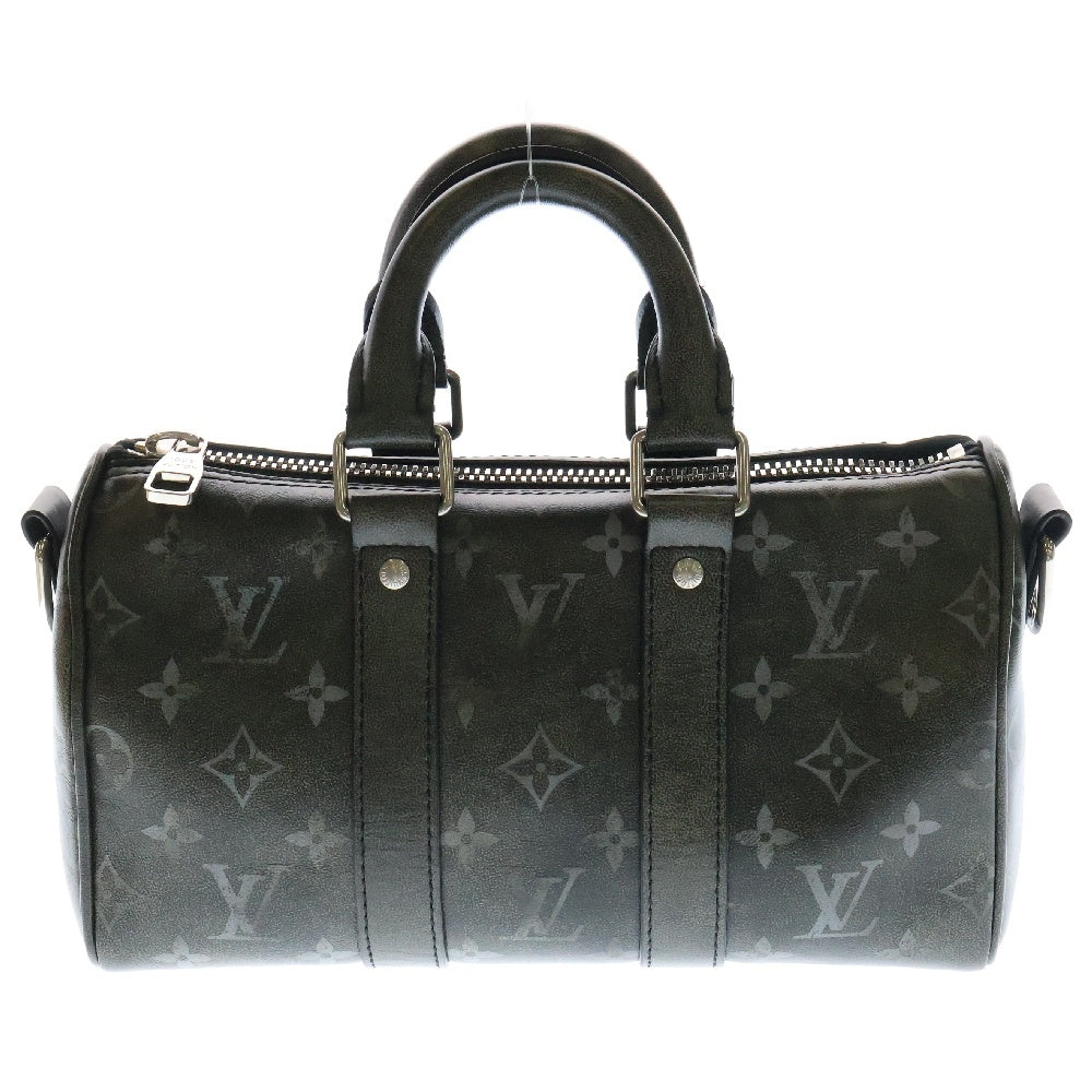 LOUIS VUITTON(ルイヴィトン) モノグラム ブラッシュド キーポルバンドリエール25 グレー 2wayバッグ ミニボストンバッグ ショルダーバッグ RFID M11595
