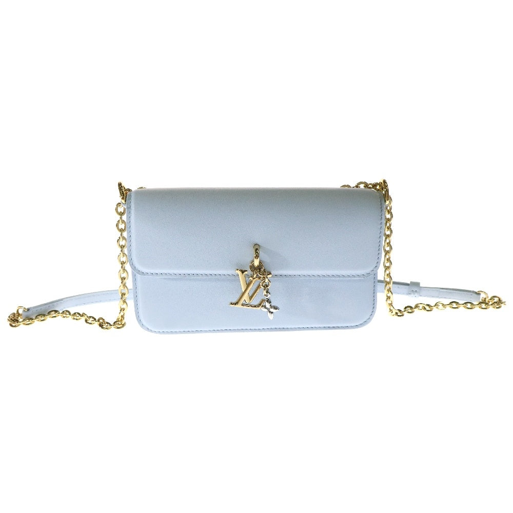 LOUIS VUITTON(ルイヴィトン) ウォレット オン チェーン LVブルーム アズールブルー レザー ショルダーバッグ