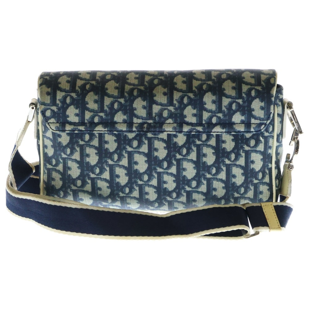 Christian Dior(クリスチャンディオール) トロッター ショルダーバッグ ショルダーポシェット ネイビー シルバー金具