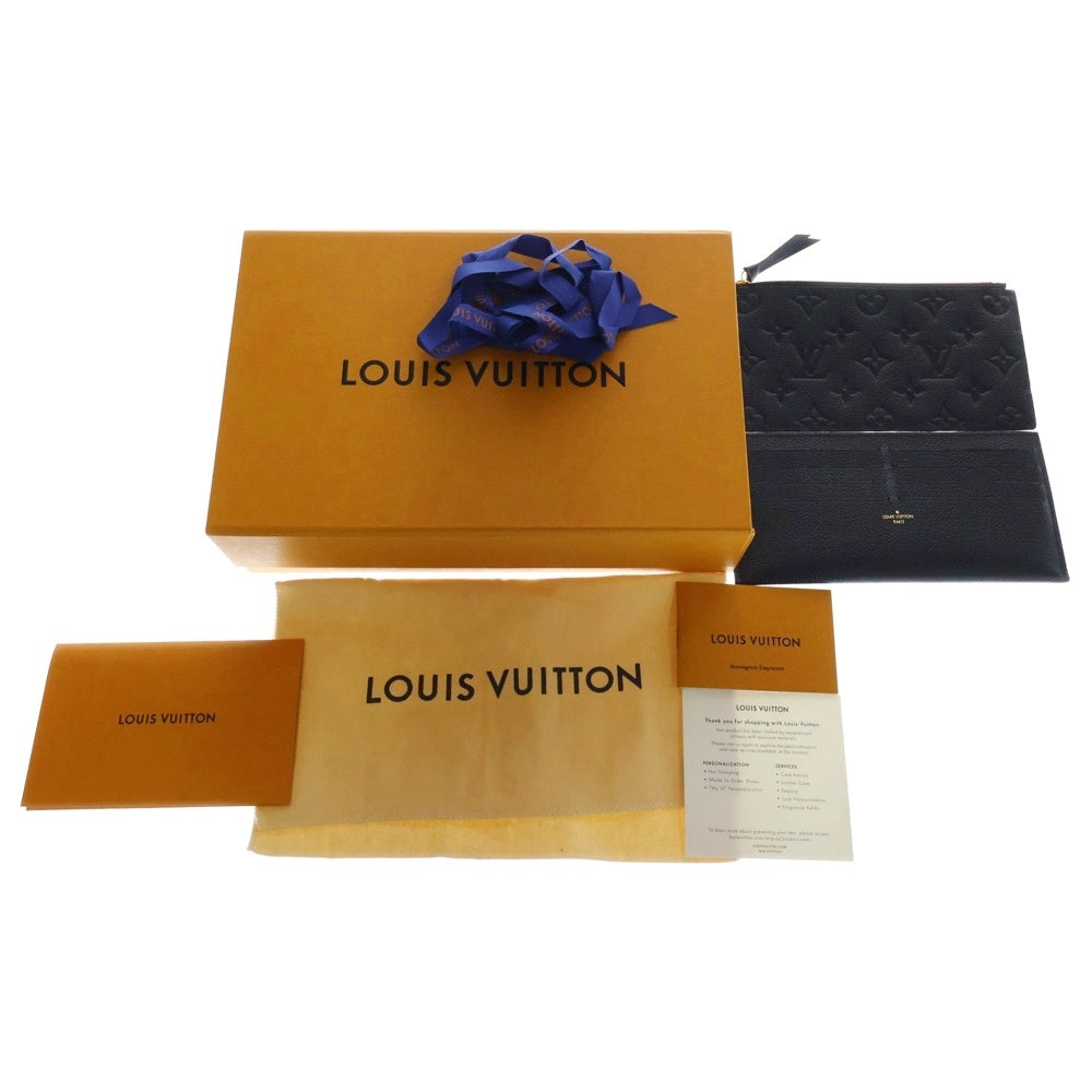 LOUIS VUITTON(ルイヴィトン) モノグラムアンプラント ポシェットフェリシー チェーンウォレット ショルダーバッグ チェーンバッグ ネイビー ゴールド金具 レザー M64099