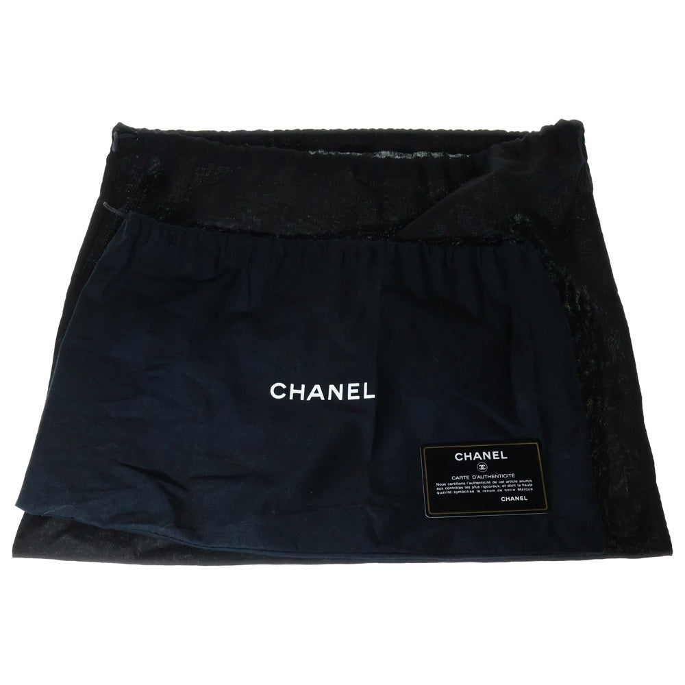 CHANEL(シャネル) ラフィア28 チェーンショルダーバッグ S/S カゴバッグ ネイビー ゴールド金具