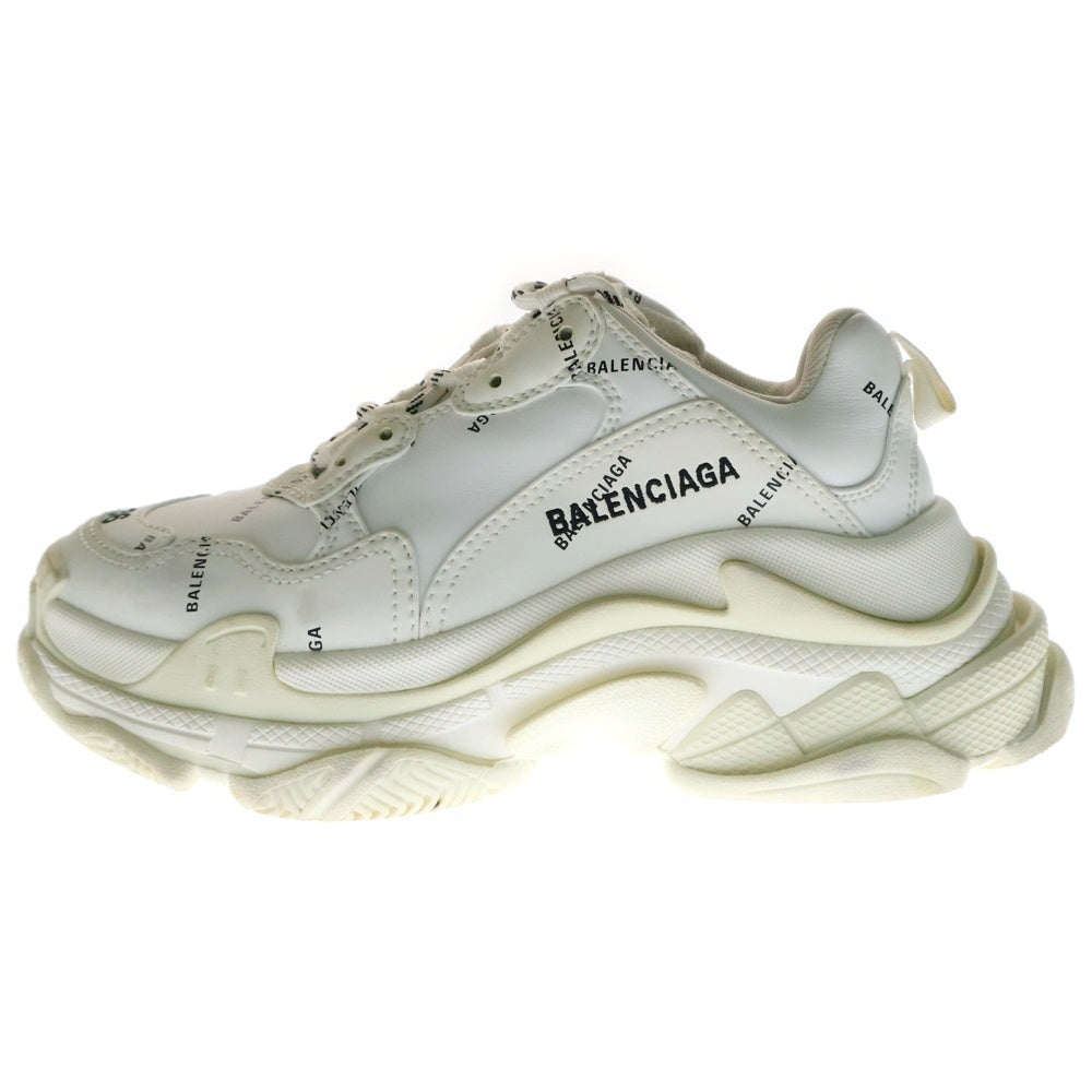 BALENCIAGA(バレンシアガ) Triple S トリプルエス オールオーバーロゴ ローカットスニーカー ホワイト レディース W2FA1