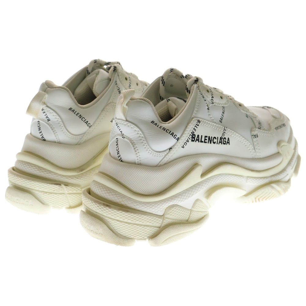 BALENCIAGA(バレンシアガ) Triple S トリプルエス オールオーバーロゴ ローカットスニーカー ホワイト レディース W2FA1