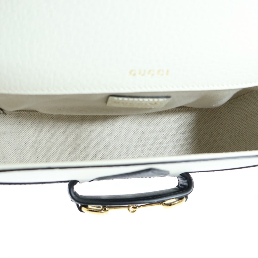 GUCCI(グッチ) ×adidas ホースビット 1955 ショルダーバッグ ホワイト レザー 658574