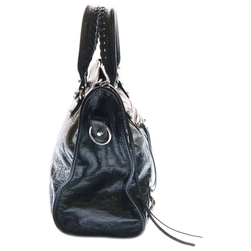 BALENCIAGA(バレンシアガ) シティ ミディアム 2WAYバッグ ショルダーバッグ ハンドバッグ レザー ブラック シルバー金具 823058