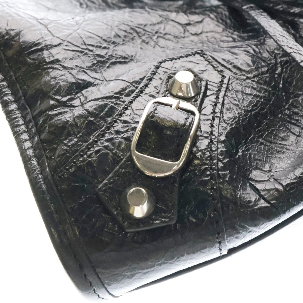 BALENCIAGA(バレンシアガ) シティ ミディアム 2WAYバッグ ショルダーバッグ ハンドバッグ レザー ブラック シルバー金具 823058
