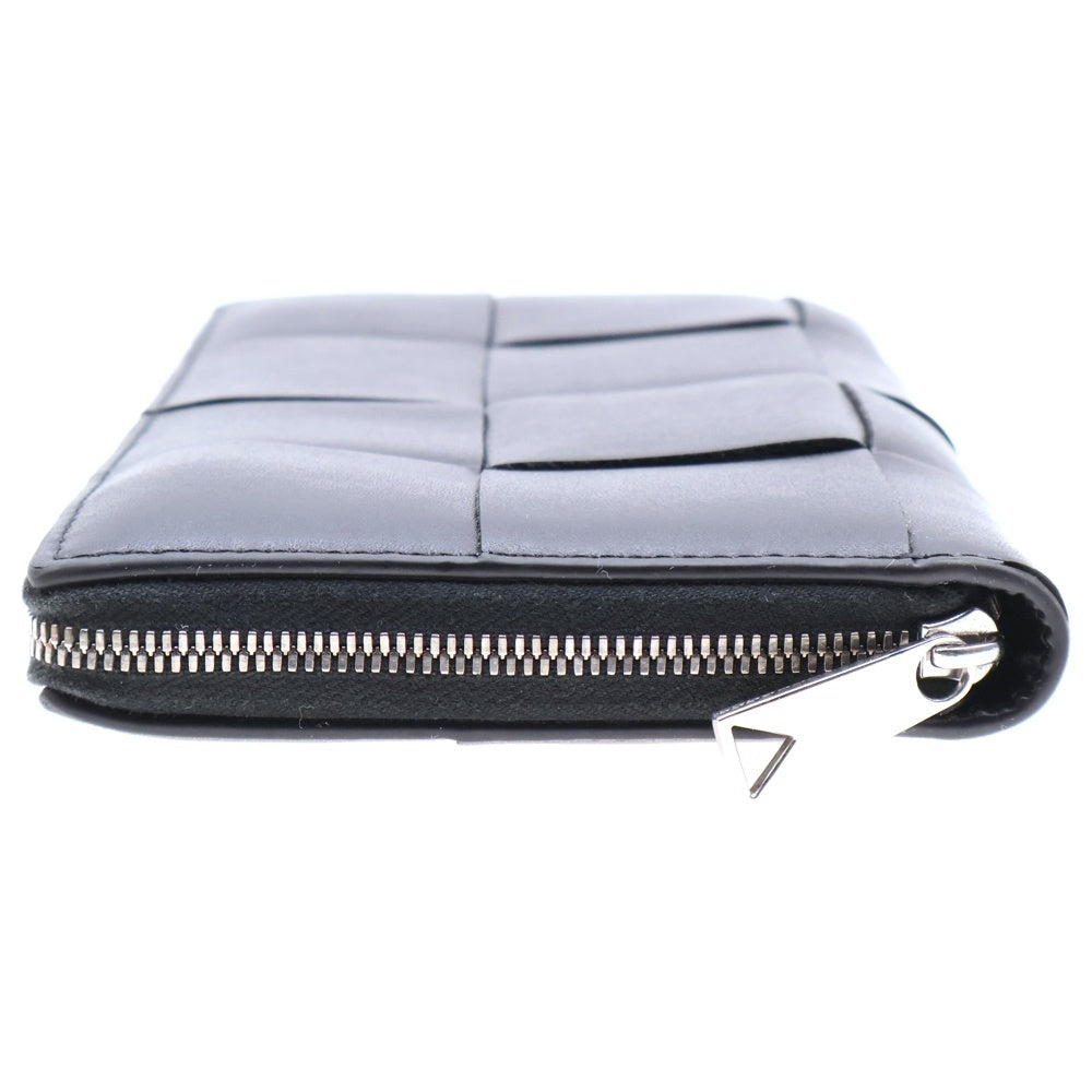 BOTTEGA VENETA(ボッテガヴェネタ) カセット ジップアラウンド レザー ロングウォレット 長財布 ブラック 814649VBWD51042