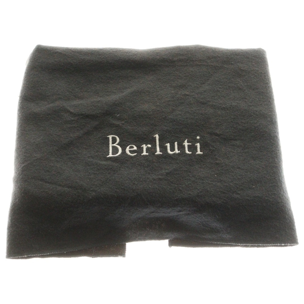 Berluti(ベルルッティ) カリグラフィ アンジュール ビジネスバッグ トートバッグ ハンドバッグ シルバー金具 ブラウン レザー