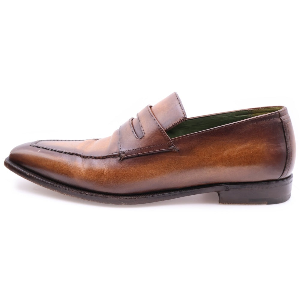Berluti(ベルルッティ) アンディ パティーヌ スクエアトゥ レザー ローカットシューズ ローファー ブラウン