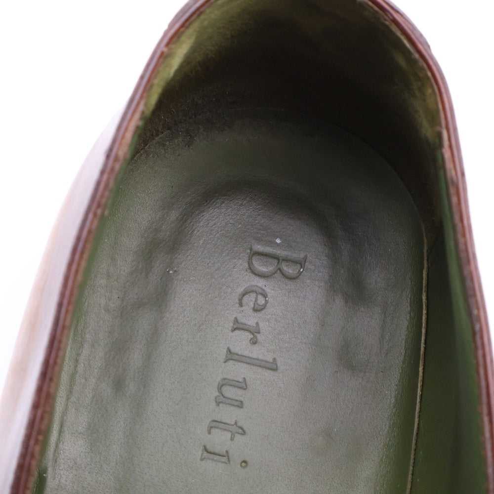 Berluti(ベルルッティ) アンディ パティーヌ スクエアトゥ レザー ローカットシューズ ローファー ブラウン