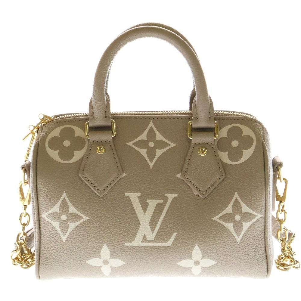 LOUIS VUITTON(ルイヴィトン) モノグラムアンプラント スピーディバンドリエール20 2WAY レザーハンドバッグ ショルダーバッグ ベージュ レディース M46575