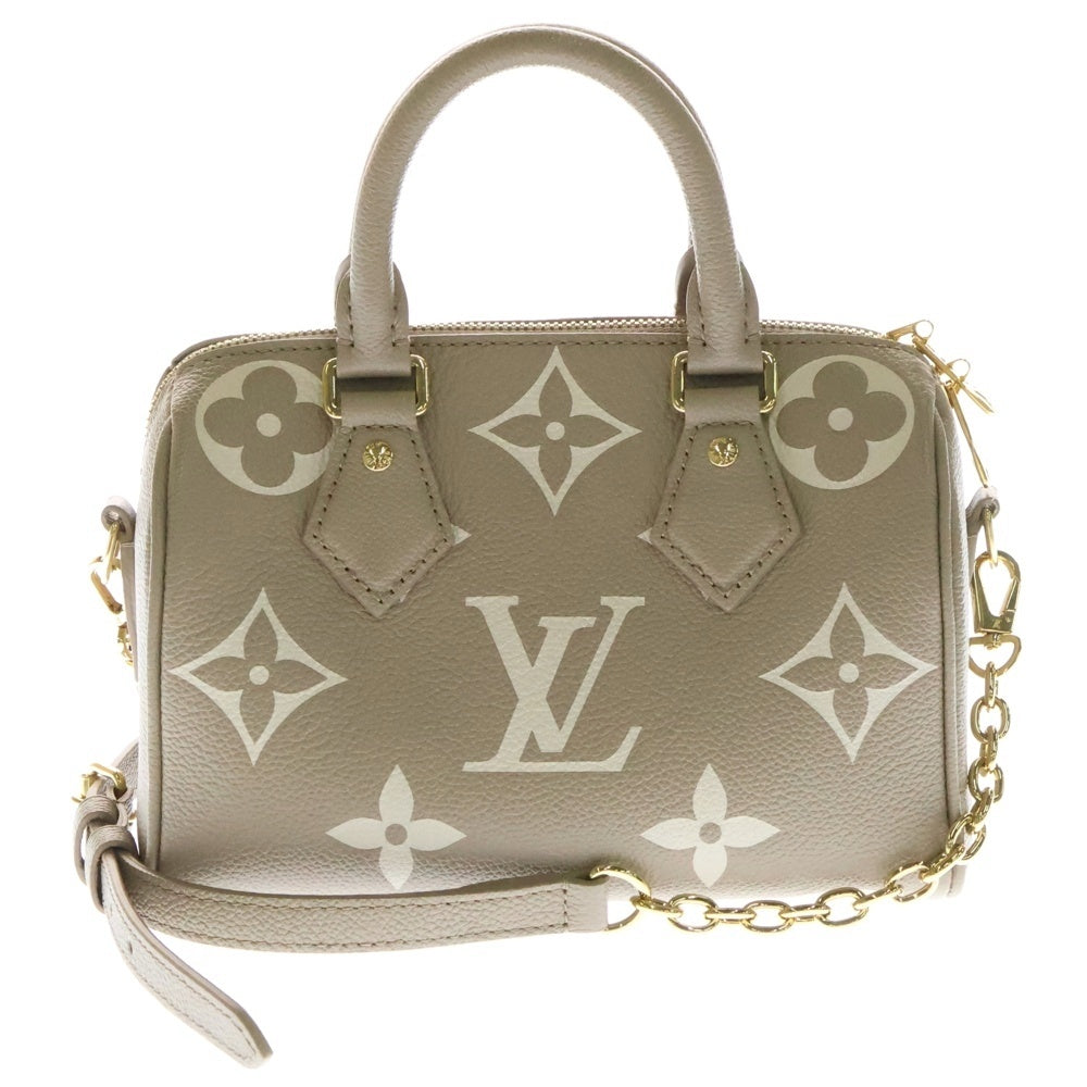 LOUIS VUITTON(ルイヴィトン) モノグラムアンプラント スピーディバンドリエール20 2WAY レザーハンドバッグ ショルダーバッグ ベージュ レディース M46575