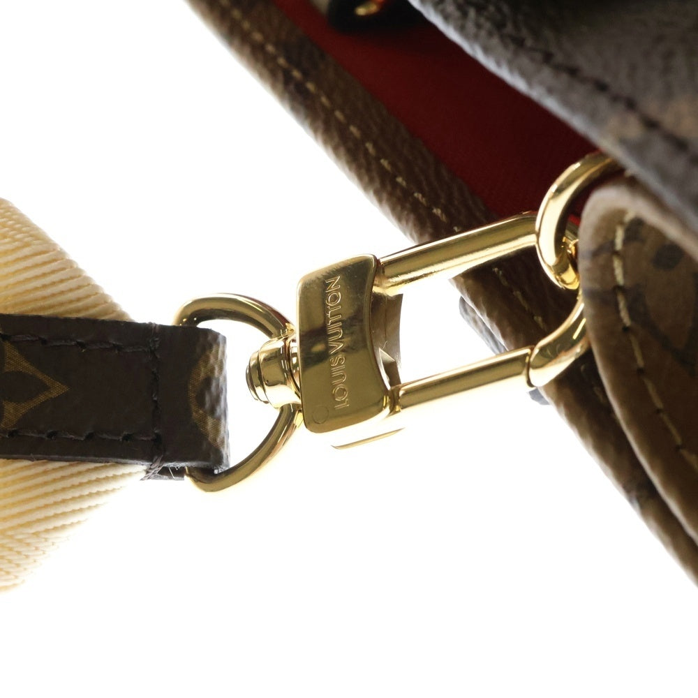 LOUIS VUITTON(ルイヴィトン) モノグラムリバース オンザゴーPM 2WAYバッグ ハンドバッグ ショルダーバッグ ブラウン ゴールド金具 PVC M46373